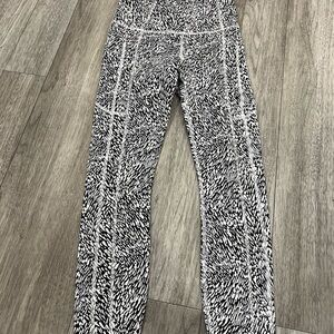Athleta Women's Black and White Patterned Pants